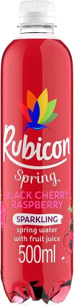 Rubicon Spring Black Cherry Raspberry Flavoured Sparkling Water Pack of 12x500ml - Image 2