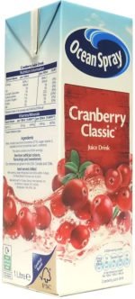 Oceanspray Cranberry Juice, 12 Pack x 1L - NEW PACK - Image 2